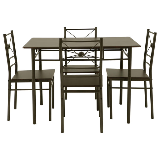 Anna 5-piece Rectangular Dining Set Dark Bronze - Royal Furniture & Gifts (MI) - Multi Location