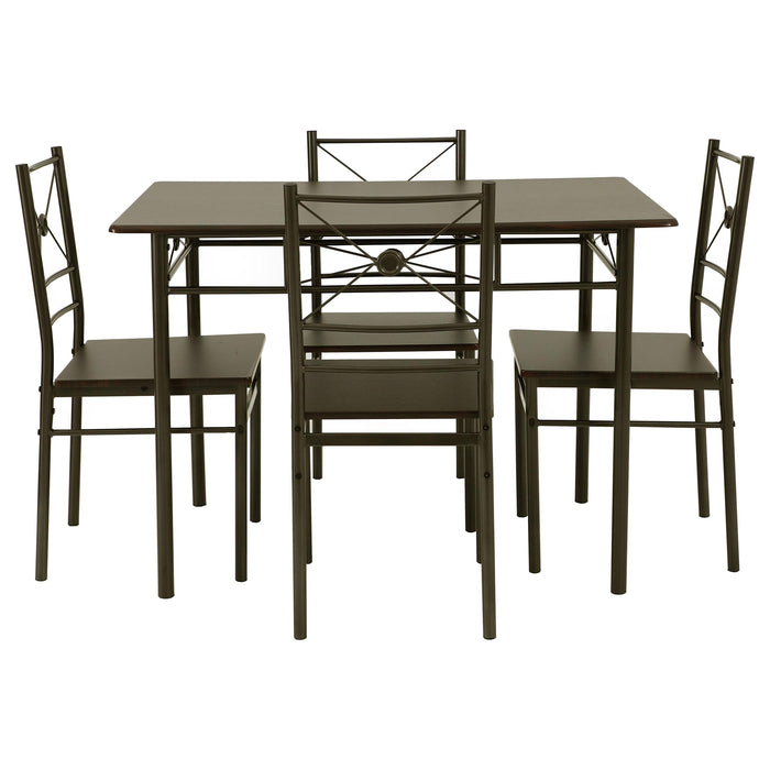 Anna 5-piece Rectangular Dining Set Dark Bronze - Royal Furniture & Gifts (MI) - Multi Location