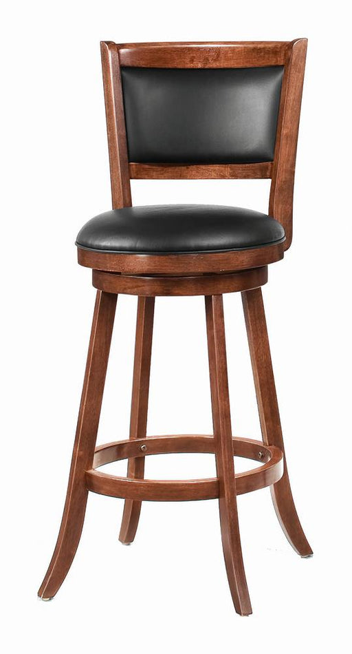 Broxton Upholstered Swivel Bar Stools Chestnut and Black (Set of 2) - Royal Furniture & Gifts (MI) - Multi Location