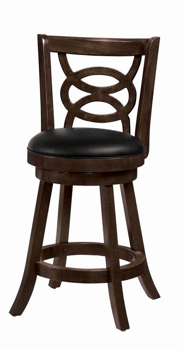 Calecita Swivel Counter Height Stools with Upholstered Seat Cappuccino (Set of 2) - Royal Furniture & Gifts (MI) - Multi Location