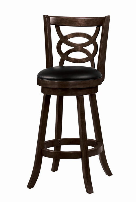 Calecita Swivel Bar Stools with Upholstered Seat Cappuccino (Set of 2) - Royal Furniture & Gifts (MI) - Multi Location