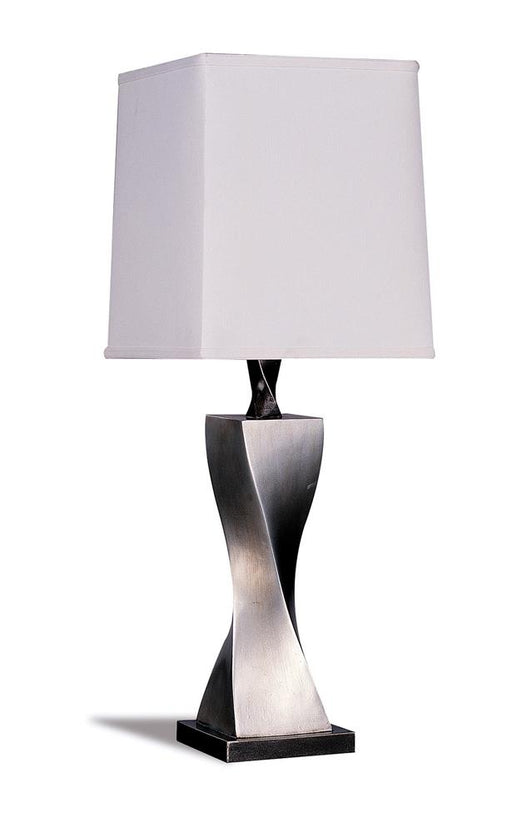 Keene Square Shade Table Lamps White and Antique Silver (Set of 2) - Royal Furniture & Gifts (MI) - Multi Location