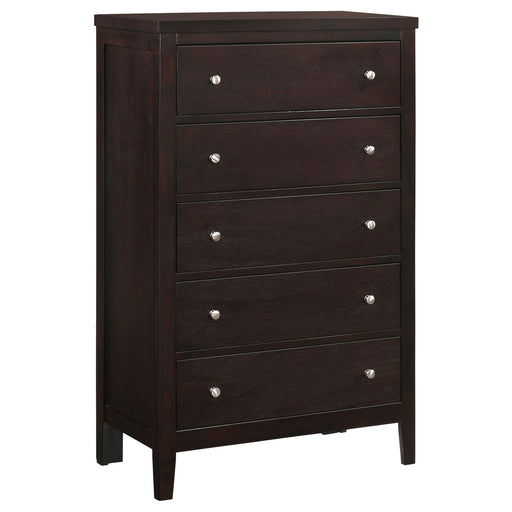 Carlton 5-drawer Rectangular Chest Cappuccino - Royal Furniture & Gifts (MI) - Multi Location