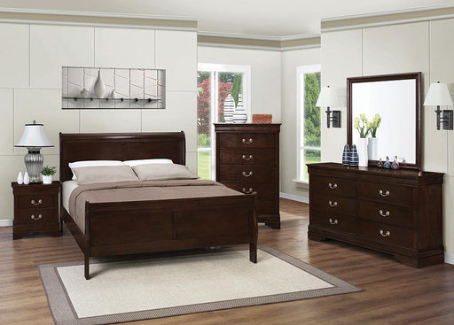 Louis Philippe Panel Bedroom Set with High Headboard - Royal Furniture & Gifts (MI) - Multi Location