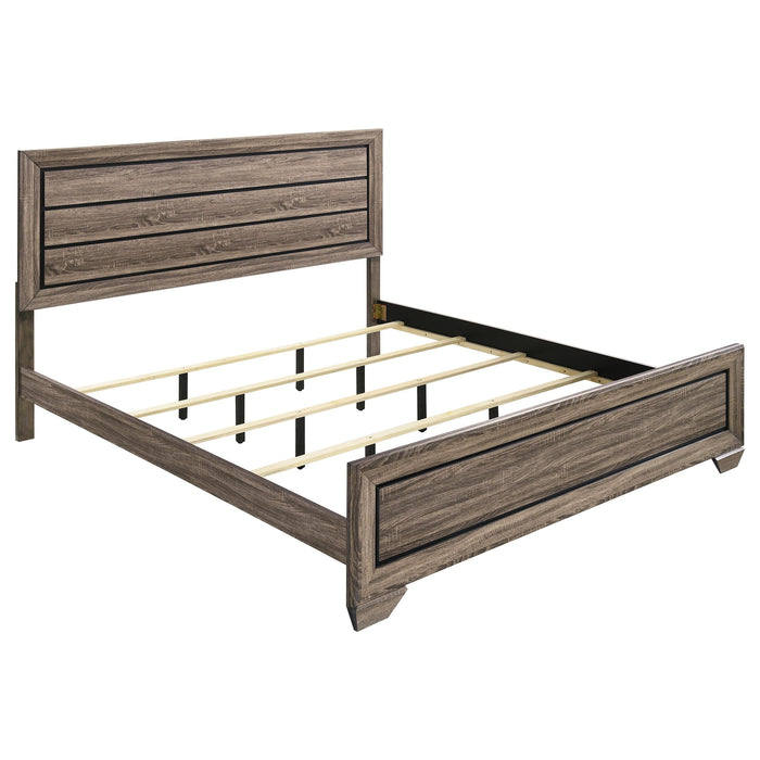 Kauffman California King, E.king, & Queen Panel Bed Washed Taupe - Royal Furniture & Gifts (MI) - Multi Location