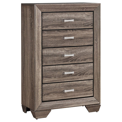 Kauffman 5-drawer Chest Washed Taupe - Royal Furniture & Gifts (MI) - Multi Location
