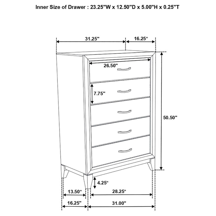 Watson Bedroom Set Grey Oak and Black - Royal Furniture & Gifts (MI) - Multi Location