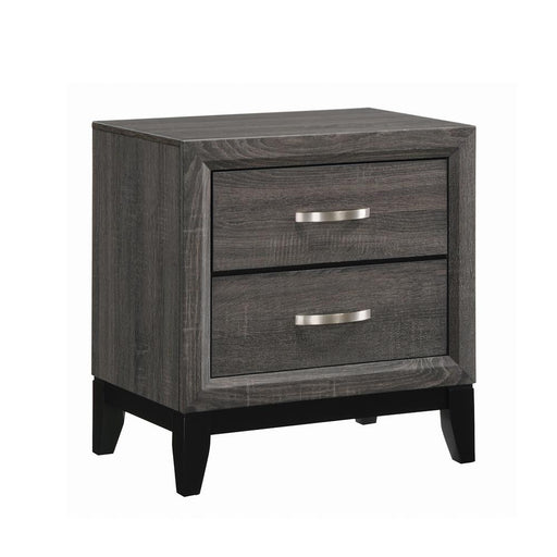 Watson 2-drawer Nightstand Grey Oak and Black - Royal Furniture & Gifts (MI) - Multi Location