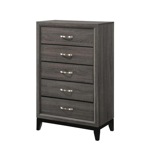 Watson 5-drawer Chest Grey Oak and Black - Royal Furniture & Gifts (MI) - Multi Location