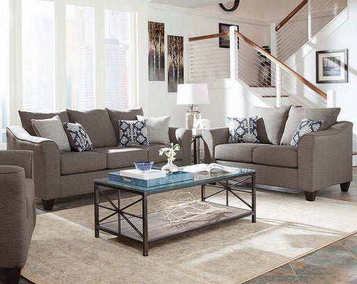 Salizar Upholstered Flared Arm Living Room Set Grey - Royal Furniture & Gifts (MI) - Multi Location