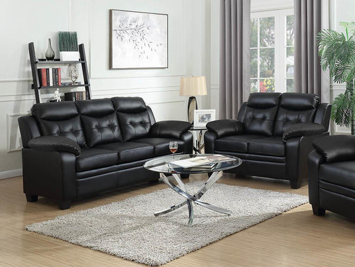Finley Upholstered Pillow Top Arm Living Room Set Black - Royal Furniture & Gifts (MI) - Multi Location
