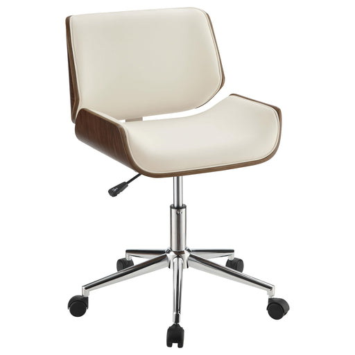 Addington Adjustable Height Office Chair Ecru and Chrome - Royal Furniture & Gifts (MI) - Multi Location