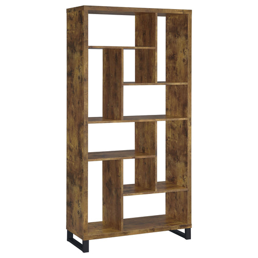 Delwin 10-shelf Bookcase Antique Nutmeg - Royal Furniture & Gifts (MI) - Multi Location