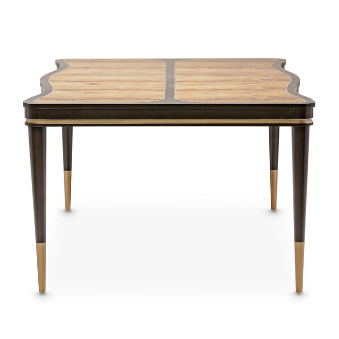 AICO Malibu Crest Rectangular Dining Table in Crotch Mahogany