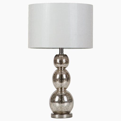 Mineta Drum Shade Table Lamp White and Antique Silver - Royal Furniture & Gifts (MI) - Multi Location