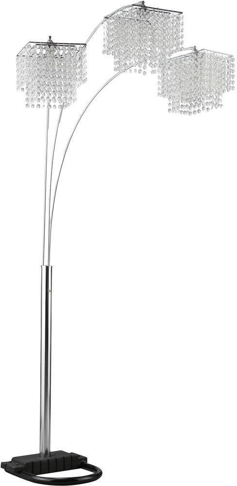 Miriam Crystal Drop Shade Floor Lamp Chrome - Royal Furniture & Gifts (MI) - Multi Location