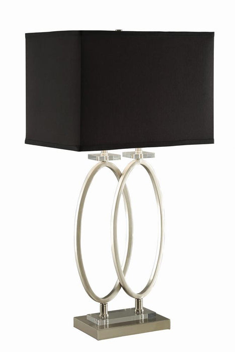 Izuku Rectangular Shade Table Lamp Black and Brushed Nickel - Royal Furniture & Gifts (MI) - Multi Location