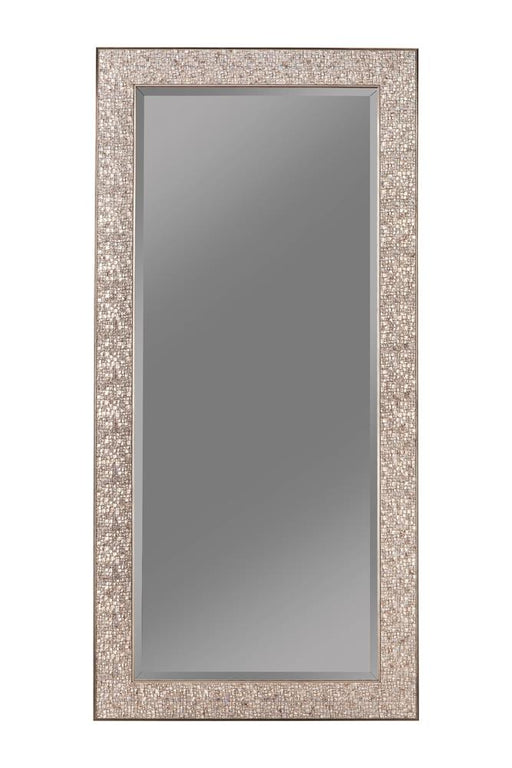 Rollins Rectangular Floor Mirror Silver Sparkle - Royal Furniture & Gifts (MI) - Multi Location