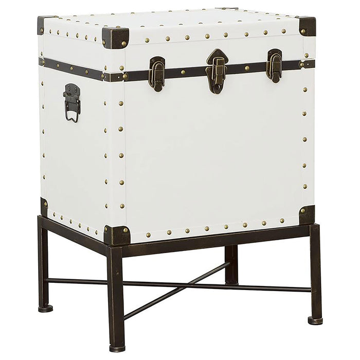 Nancy Accent Cabinet with Nailhead Trim White - Royal Furniture & Gifts (MI) - Multi Location