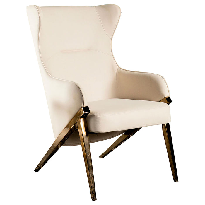 Walker Upholstered Accent Chair Cream and Bronze - Royal Furniture & Gifts (MI) - Multi Location