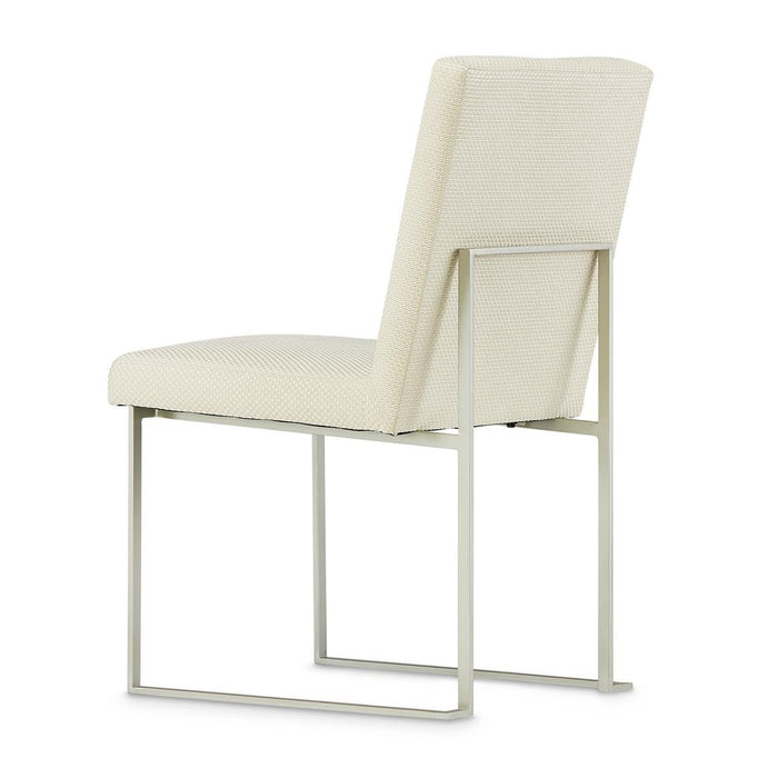 AICO Laguna Ridge Side Chair (Set of 2) in Brushed Silver