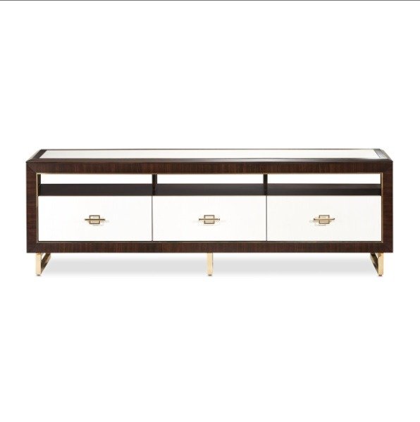 AICO Belmont Place Media Cabinet in Espresso