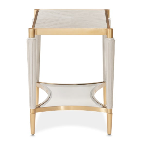 AICO Furniture St.Charles End Table in Dove Gray