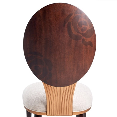 AICO Furniture Camellia Field Side Chair (Set of 2) in Warm Pecan