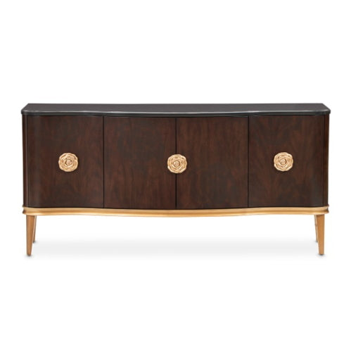 AICO Furniture Camellia Field Sideboard in Warm Pecan
