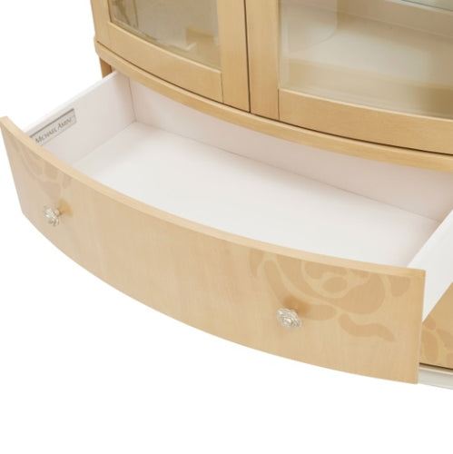 AICO Furniture Camellia Field Display Cabinet in Caramel