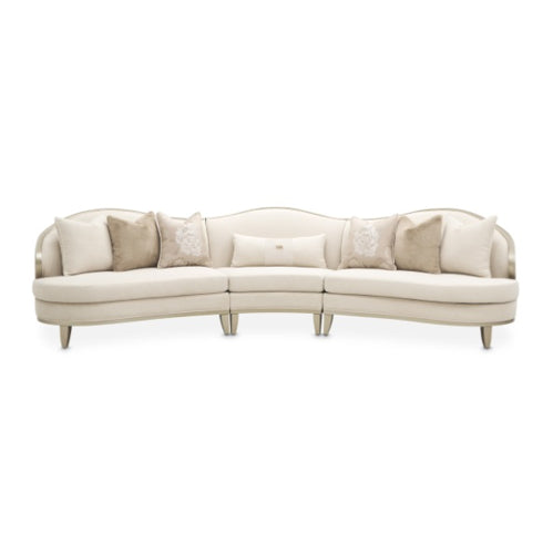 AICO Furniture Camellia Field LAF Loveseat Linen in Caramel