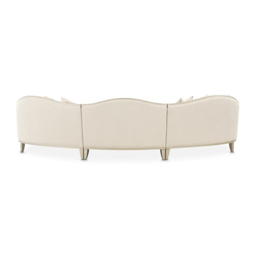 AICO Furniture Camellia Field LAF Loveseat Linen in Caramel