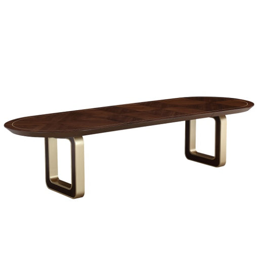 AICO Furniture Houston Oval Dining Table in Walnut image
