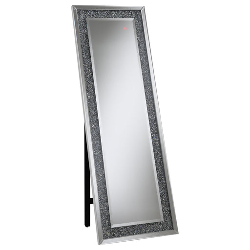 Carisi Rectangular Standing Mirror with LED Lighting Silver - Royal Furniture & Gifts (MI) - Multi Location
