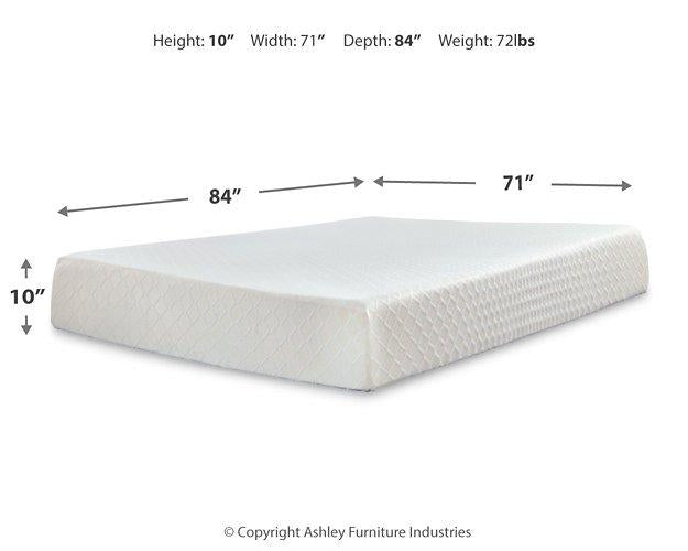 10 Inch Chime Memory Foam Mattress Set - Royal Furniture & Gifts (MI) - Multi Location