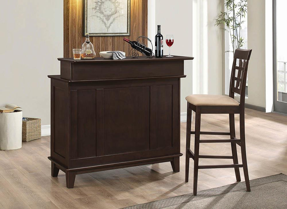 Gabriel Upholstered Counter Height Stools Cappuccino and Beige (Set of 2) - Royal Furniture & Gifts (MI) - Multi Location