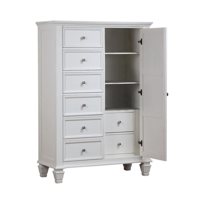 Sandy Beach 8-drawer Door Chest Storage Cream White - Royal Furniture & Gifts (MI) - Multi Location