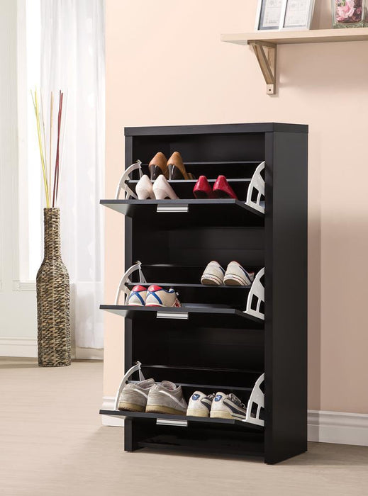 Vivian 3-drawer Shoe Cabinet Black - Royal Furniture & Gifts (MI) - Multi Location