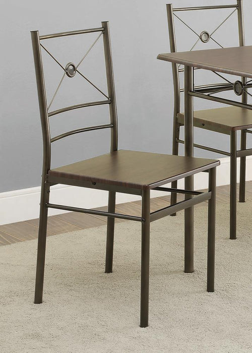 Anna 5-piece Rectangular Dining Set Dark Bronze - Royal Furniture & Gifts (MI) - Multi Location