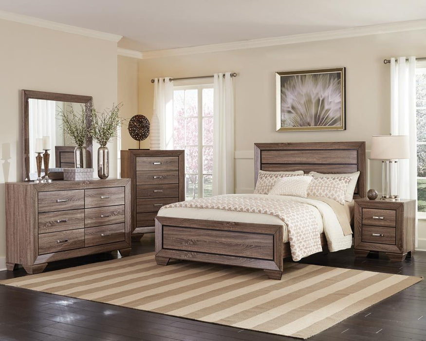 Kauffman California King, E.king, & Queen Panel Bed Washed Taupe - Royal Furniture & Gifts (MI) - Multi Location