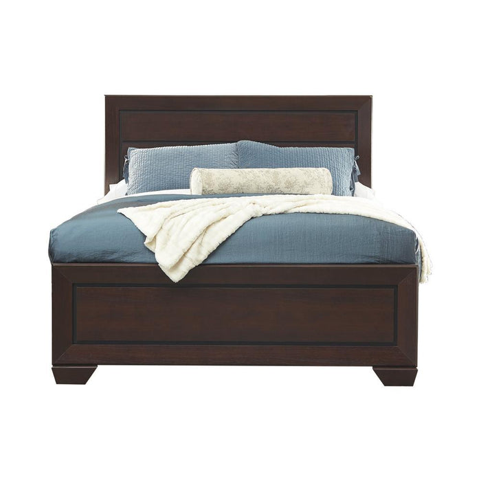 Kauffman California King, Eastren King, & Queen Panel Bed Dark Cocoa - Royal Furniture & Gifts (MI) - Multi Location