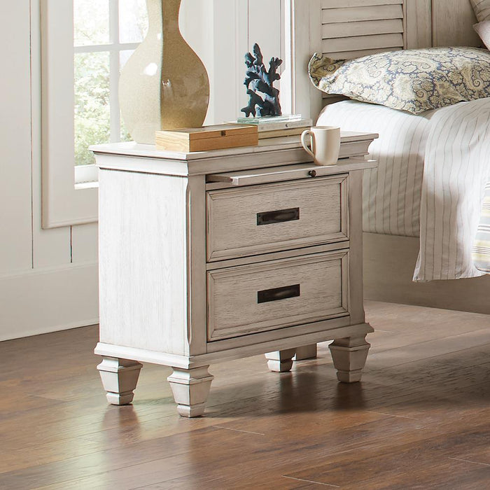 Franco 2-drawer Nightstand Antique White - Royal Furniture & Gifts (MI) - Multi Location