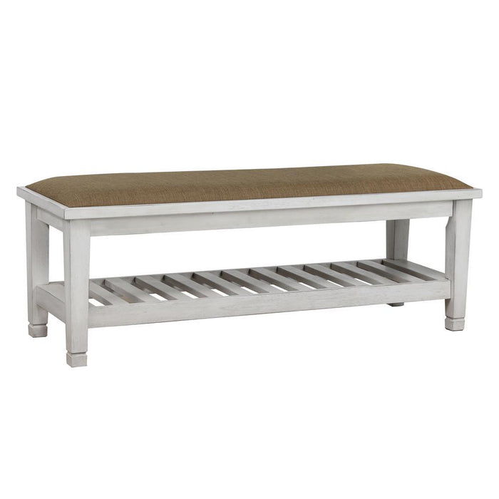 Franco Bench Brown and Antique White - Royal Furniture & Gifts (MI) - Multi Location