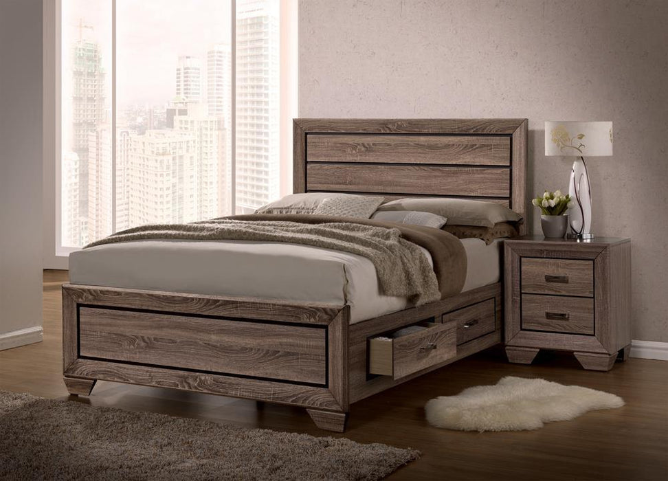 Kauffman California King, E.king, & Queen Panel Bed Washed Taupe - Royal Furniture & Gifts (MI) - Multi Location