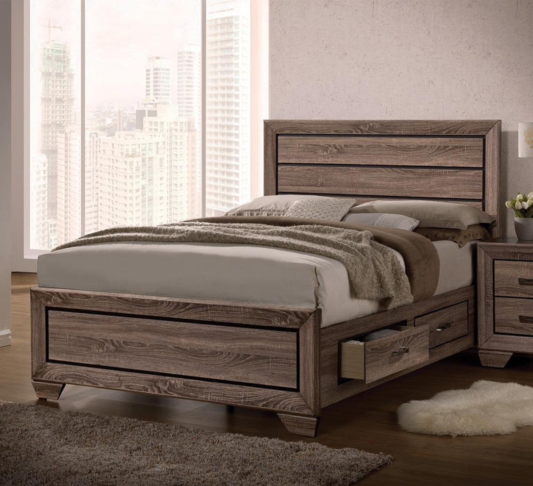 Kauffman California King, E.king, & Queen Panel Bed Washed Taupe - Royal Furniture & Gifts (MI) - Multi Location