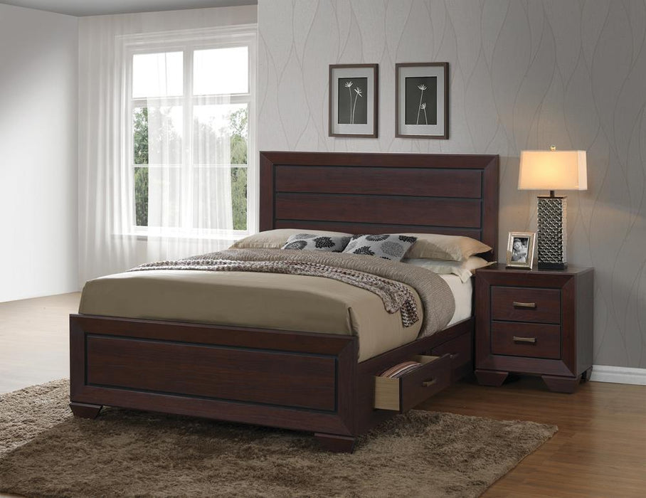 Kauffman California King, Eastren King, & Queen Panel Bed Dark Cocoa - Royal Furniture & Gifts (MI) - Multi Location