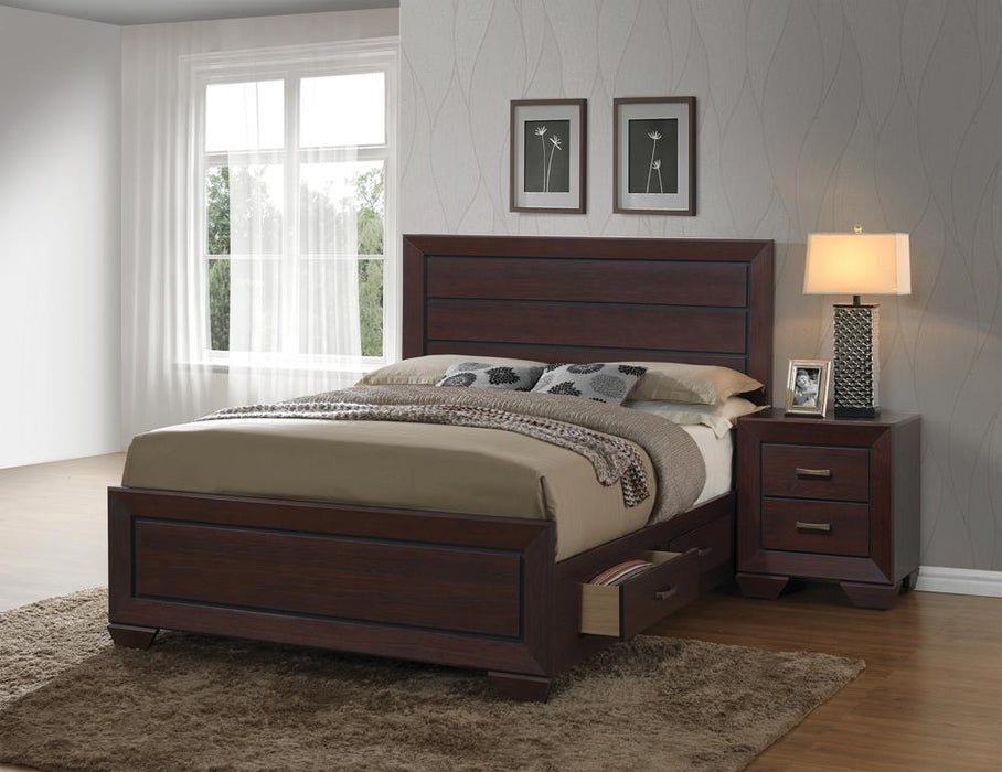 Kauffman California King, Eastren King, & Queen Panel Bed Dark Cocoa - Royal Furniture & Gifts (MI) - Multi Location