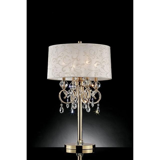 Deborah Gold 33"H Gold Table Lamp - Royal Furniture & Gifts (MI) - Multi Location