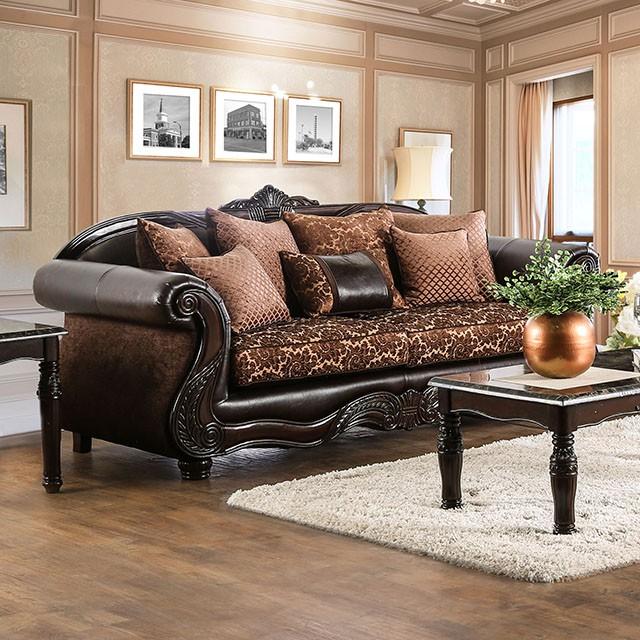 ELPIS Brown/Espresso Sofa - Royal Furniture & Gifts (MI) - Multi Location