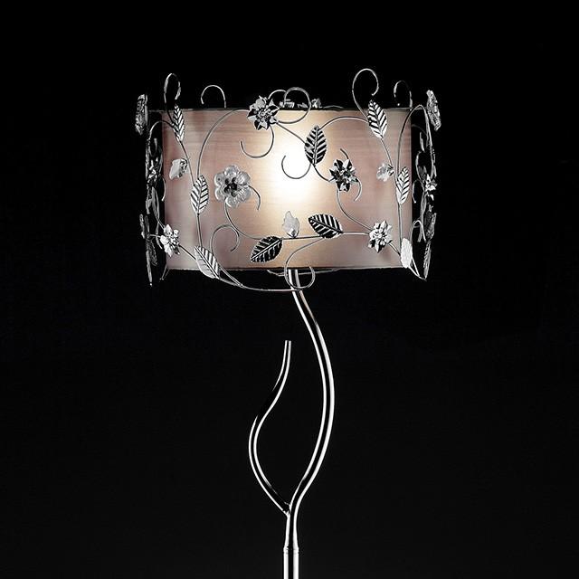 Elva Silver/Chrome Floor Lamp, Double Shade - Royal Furniture & Gifts (MI) - Multi Location